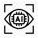 KI Augenscan Medizinische KI Netzhautanalyse Symbol