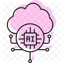 Ai Cloud Plattform Farbe Schatten Thinline Symbol Symbol