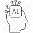 Ai Learning Thinline Icon Symbol