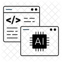 KI Programmierung Code Entwicklung Software Integration Symbol