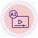 Ai Video Generierung Farbkreis Symbol Symbol