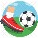 Kick Football Soccer Kick Football Action Icon