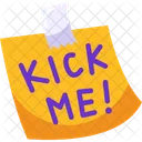 Kick Me Note Kick Me Sticker Icon
