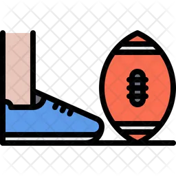 Kick Rugby Ball  Icon