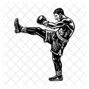 Kickboxing Fighting Punching Icon