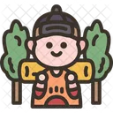 Kid Camping Recreation Icon