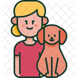 Kid and dog  Icon