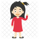 Girl Daughter Black Icon