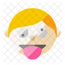 Boy Face Tongue Icon