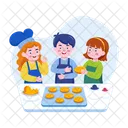 Kids Baking Cooking Cookies Icon