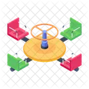 Kids Carousel Playground Carousel Children Roundabout Icon