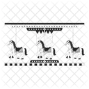 Kids carousel merry go round  Icon