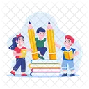 Kids Learning Education Students Icon