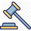 Kies Und Block Richter Hammer Richter Hammer Cartoon Symbol