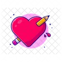 Killed Heart Heart Design Icon