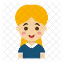 Kind Madchen Cartoon Icon