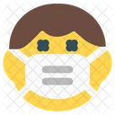 Kind Tot Emoji Mit Gesichtsmaske Emoji Symbol