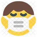 Trauriges Kind Emoji Mit Gesichtsmaske Emoji Symbol