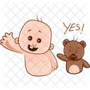 Kind Und Teddy Symbol