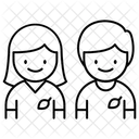 Oko Uniform Schuljunge Schulmadchen Symbol