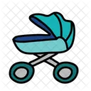 Junge Kinderwagen Buggy Symbol