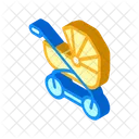 Baby Kinderwagen Isometrisch Symbol