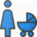 Kinderwagen Frau Baby Symbol