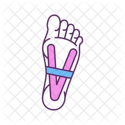 Kinesiology tape for foot pain  Icon