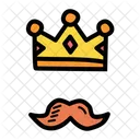 Crown Father Moustache Icon
