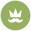 King Mustache Crown Icon