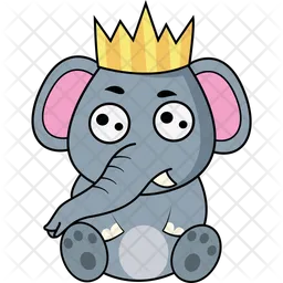 King Baby Elephant  Icon