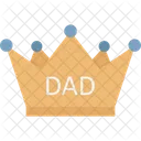 Best Dad Dad Crown Fathers Day Icon
