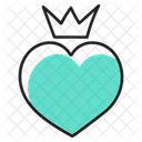 King Heart Queen Heart Heart Design Icon