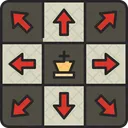 King Moves Game Chess Icon