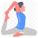 King Pigeon Pose Yoga Practice Yoga Challenge Icon
