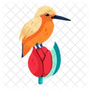 Flower Bird Alcedinidae Kingfisher Bird Symbol