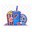 Kino Theater Popcorn Symbol