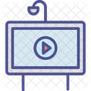 Kinoleinwand Filmstudio Mediaplayer Icon