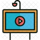 Kinoleinwand Filmstudio Mediaplayer Icon