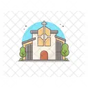 Christliches Haus Kirche Kirchengebaude Symbol