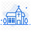 Christliches Haus Kirche Kirchengebaude Symbol