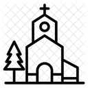 Christliches Haus Kirche Kirchengebaude Symbol