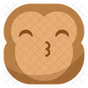 Kiss Monkey Emoji Icon