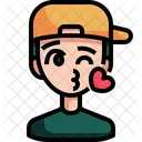 Kiss Love Emoji Icon