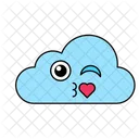 Kiss Loving Feeling Cloud Emoji Icon