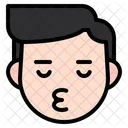 Kiss Boy Face Emoticon Icon