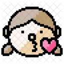 Girl Face Kiss Icon