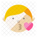 Boy Face Kiss Icon