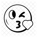 Kiss Wink Smiley  Icon