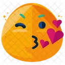 Kisses Emoji Face Icon